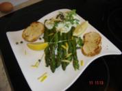 Grüner Spargel mit Frischkäse - Rezept