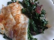 scharfe Scholle auf Spinat - Rezept
