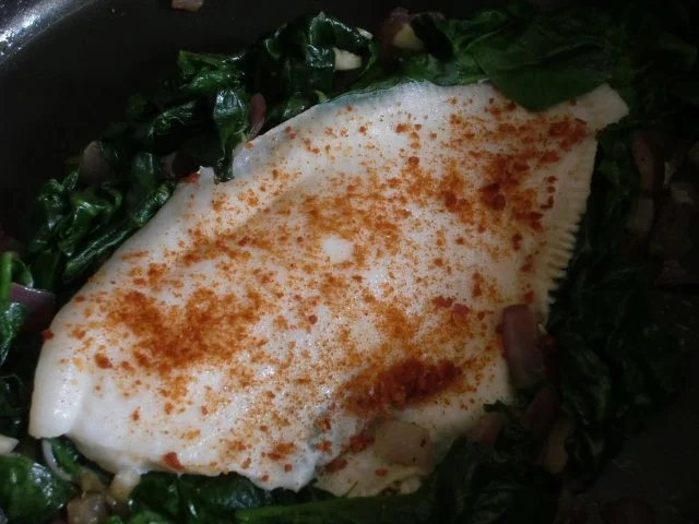 Rezept: scharfe Scholle auf Spinat Bild Nr. 7 scharfe Scholle auf Spinat - Rezept - Bild Nr. 7