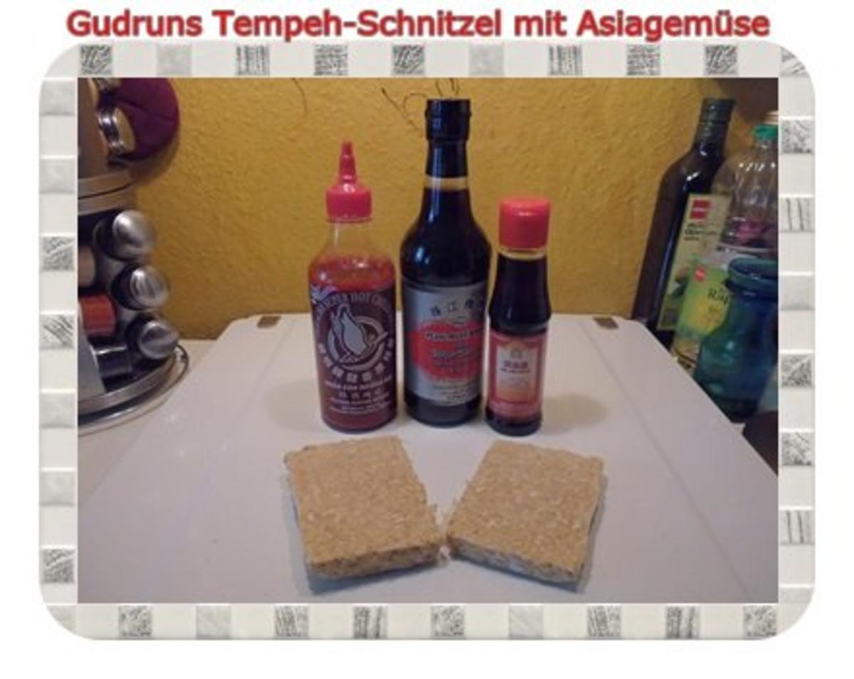 Vegetarisch: Tempeh-Schnitzel mit Asiagemüse - Rezept - Bild Nr. 3