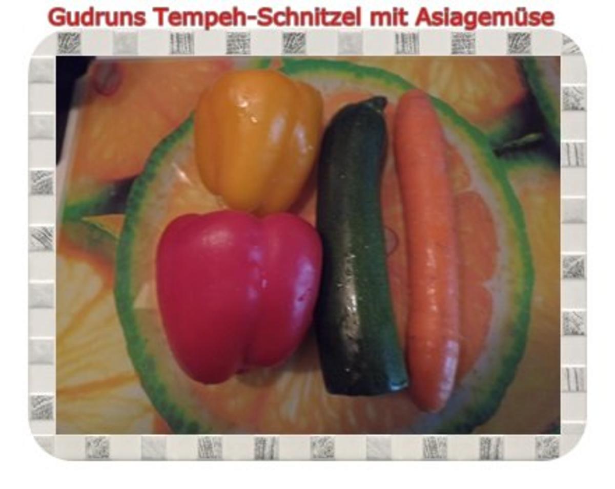 Vegetarisch: Tempeh-Schnitzel mit Asiagemüse - Rezept - Bild Nr. 5