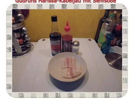 Fisch: Harissa-Kabeljau mit Senfsoße und Duftreis - Rezept - Bild Nr. 3