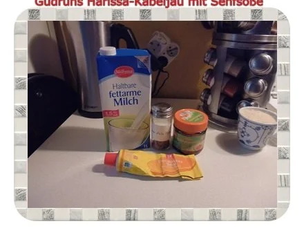 Fisch: Harissa-Kabeljau mit Senfsoße und Duftreis - Rezept - Bild Nr. 6