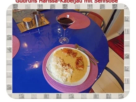 Fisch: Harissa-Kabeljau mit Senfsoße und Duftreis - Rezept - Bild Nr. 12