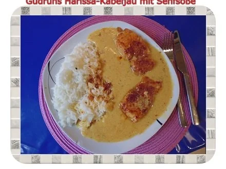 Fisch: Harissa-Kabeljau mit Senfsoße und Duftreis - Rezept - Bild Nr. 13