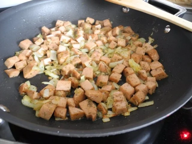 Vegan : Rotes Quinoa mit buntem Paprika,veganem Kochschinken,gebratem Fenchel + Aubergine - Rezept - Bild Nr. 6