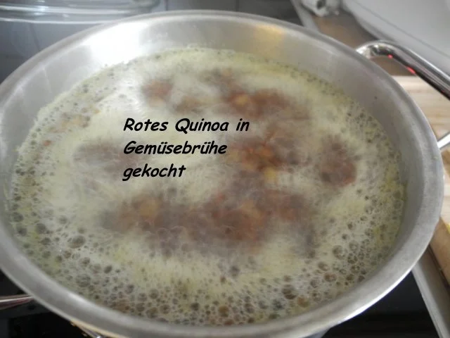 Vegan : Rotes Quinoa mit buntem Paprika,veganem Kochschinken,gebratem Fenchel + Aubergine - Rezept - Bild Nr. 8