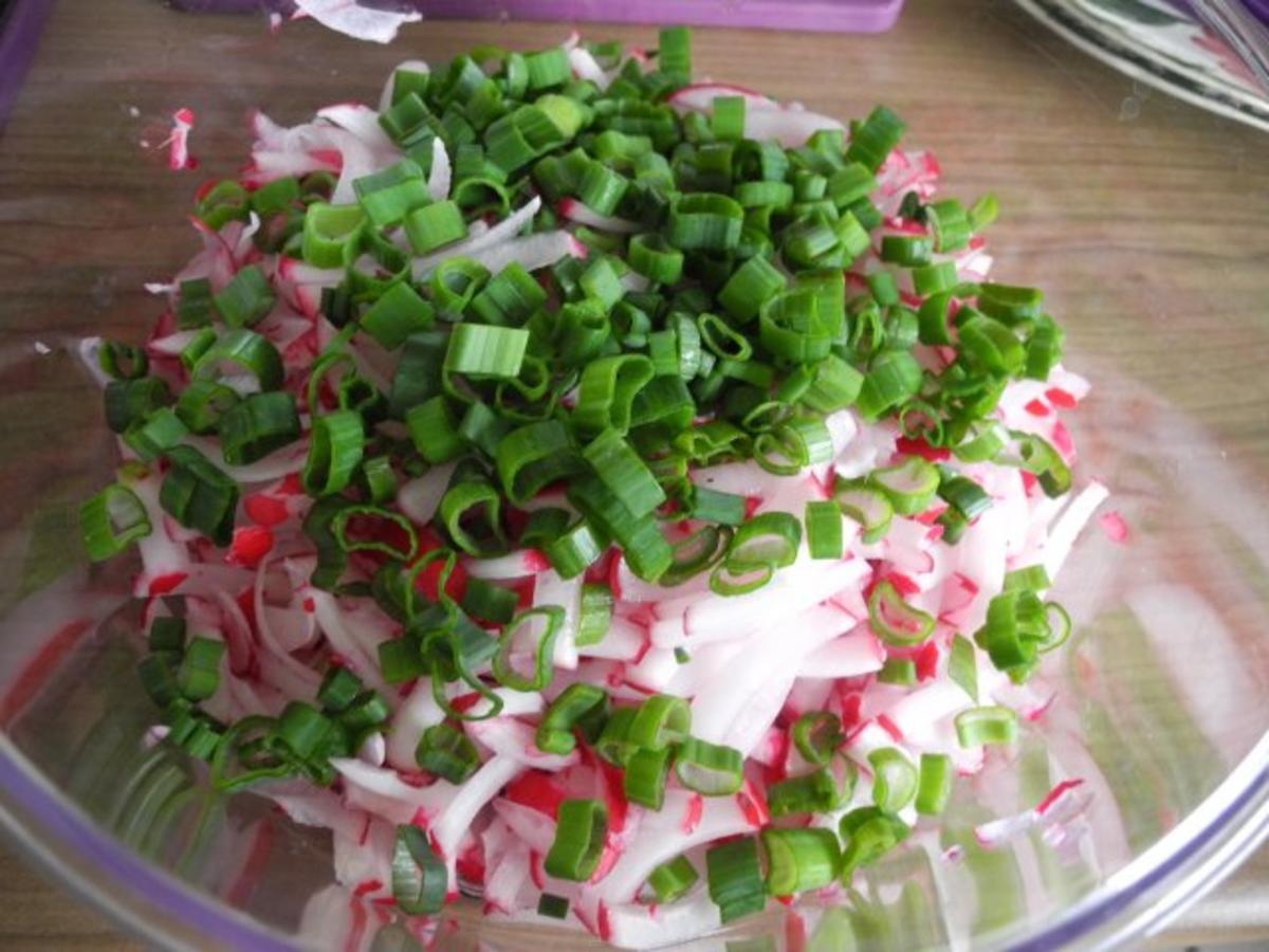 Salat : Radieschen - Salat mit Frühlingszwiebeln - Rezept - Bild Nr. 2