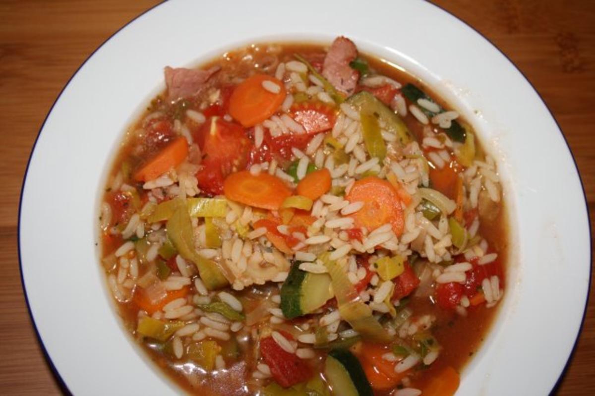 Gemüseeintopf mit Reis - Rezept