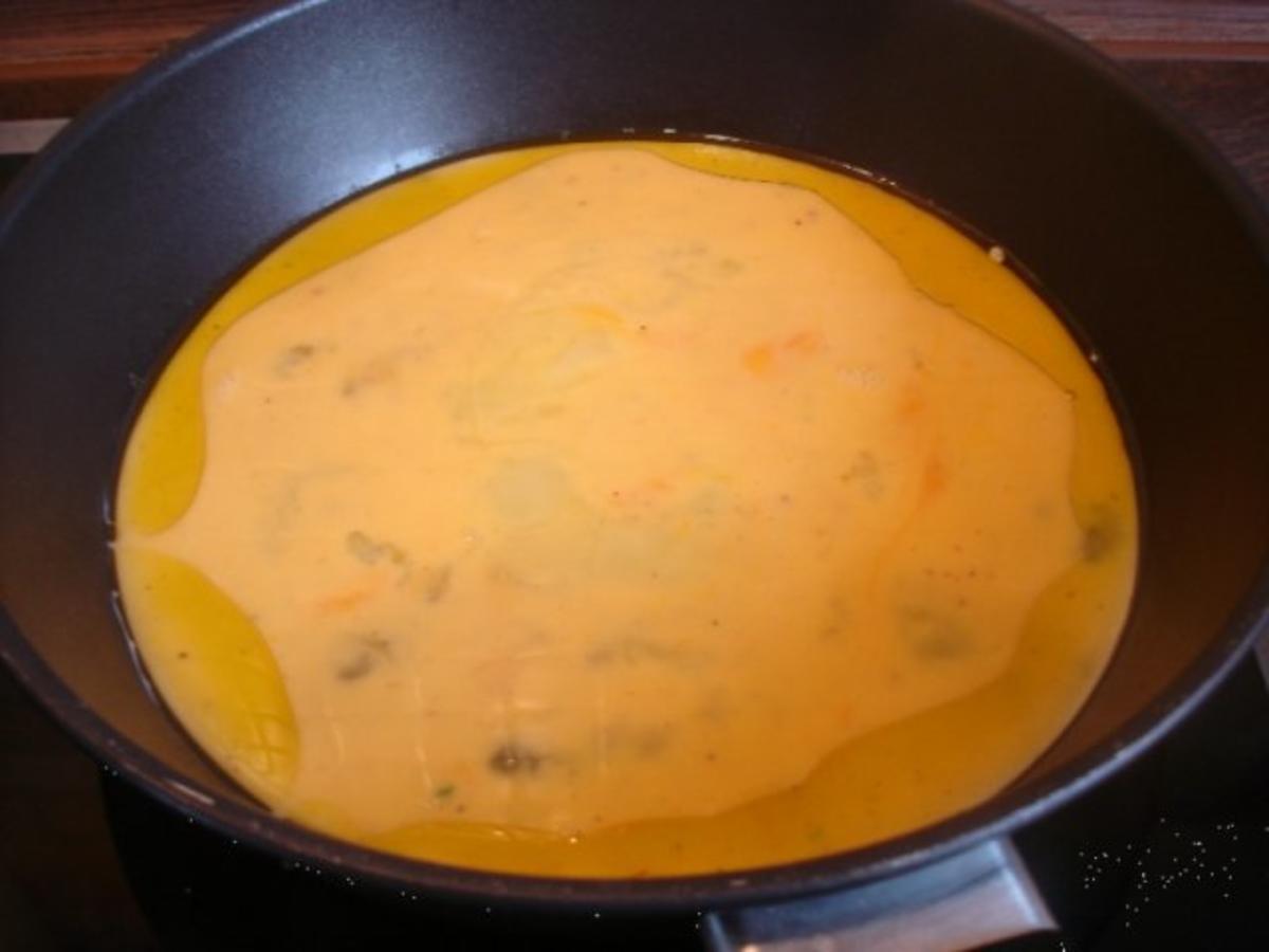 Omelett mit Champignonfüllung - Rezept - Bild Nr. 5