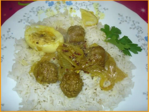 Beaf-Curry mit Reis nach Sidek - Rezept