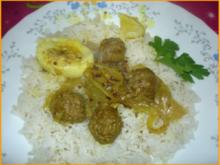 Beaf-Curry mit Reis nach Sidek - Rezept