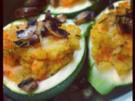 Gefüllte Zucchini mit Pilz-Polenta - Rezept
