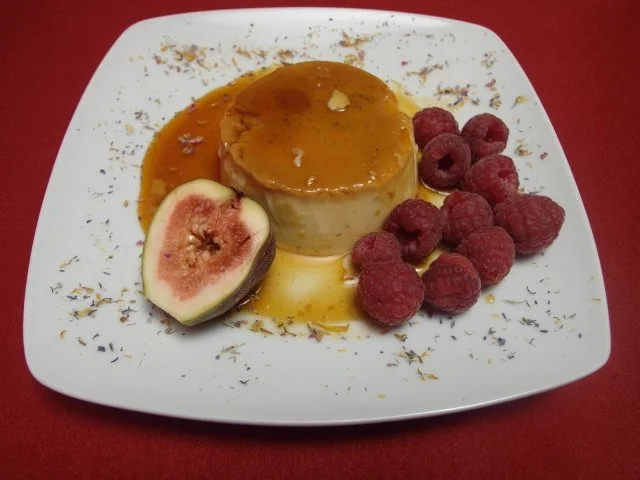 Pudim Flan com Framboesa - Rezept