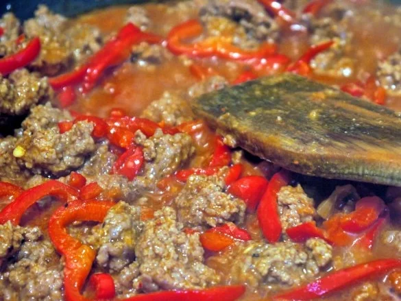 Paprika-Hackpfanne mit Ziegenfeta - Rezept - Bild Nr. 11