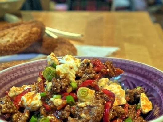 Paprika-Hackpfanne mit Ziegenfeta - Rezept - Bild Nr. 13