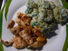 Spinat - Spatzen dazu eine Putenpfanne. - Rezept
