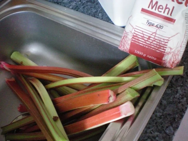 Rezept: Kuchen: Rhabarberkuchen mit Grießpudding Bild Nr. 2 Kuchen: Rhabarberkuchen mit Grießpudding - Rezept - Bild Nr. 2