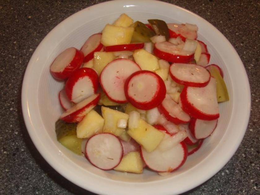 Radieschen Apfel Gurken Salat - einfach - von Hoenowbear