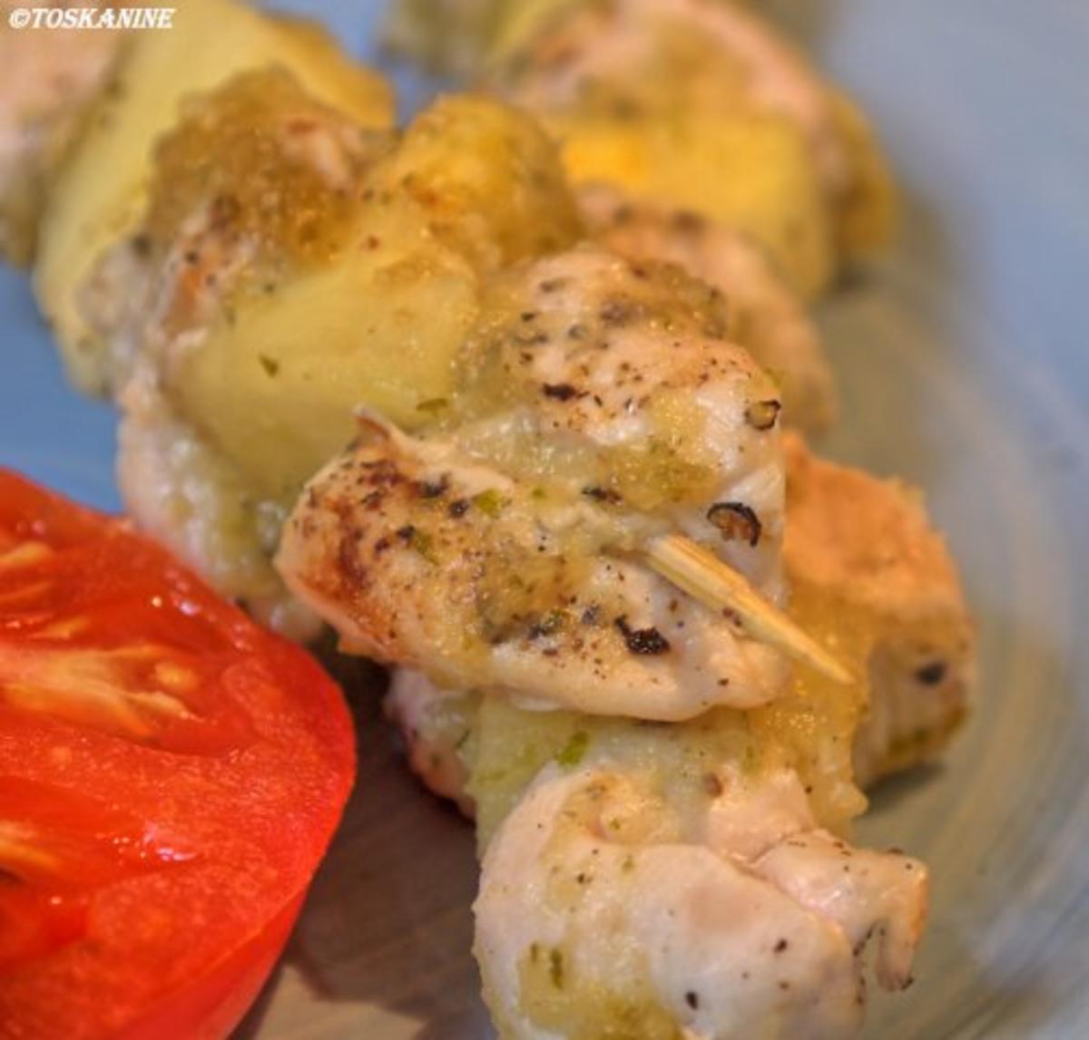 Glasierte Hähnchen-Ananas-Spieße - Rezept Von Einsendungen toskanine