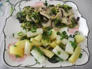 Rezept: Vegan : Porree - Champignon - Pfanne mit Spargel und Kartoffeln Vegan : Porree - Champignon - Pfanne mit Spargel und Kartoffeln - Rezept