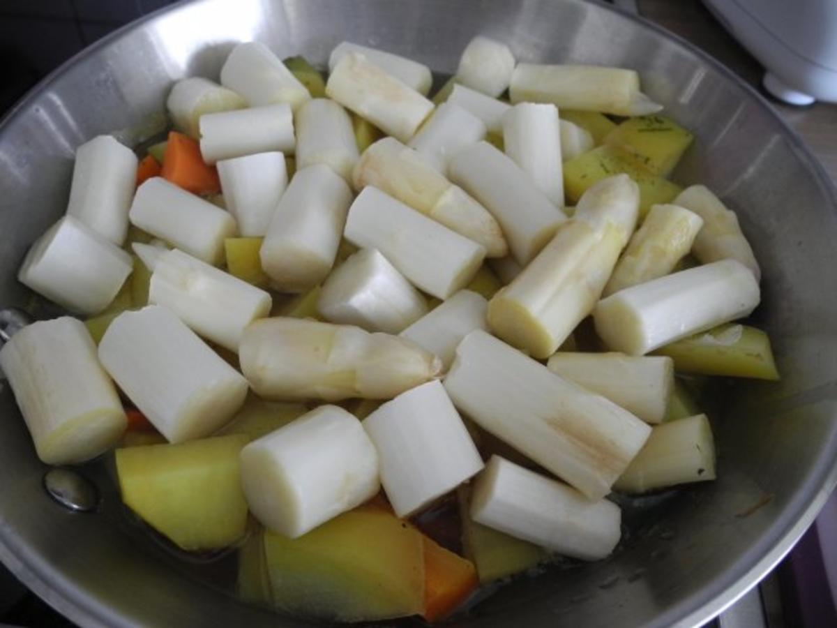 Vegan : Porree - Champignon - Pfanne mit Spargel und Kartoffeln - Rezept - Bild Nr. 8