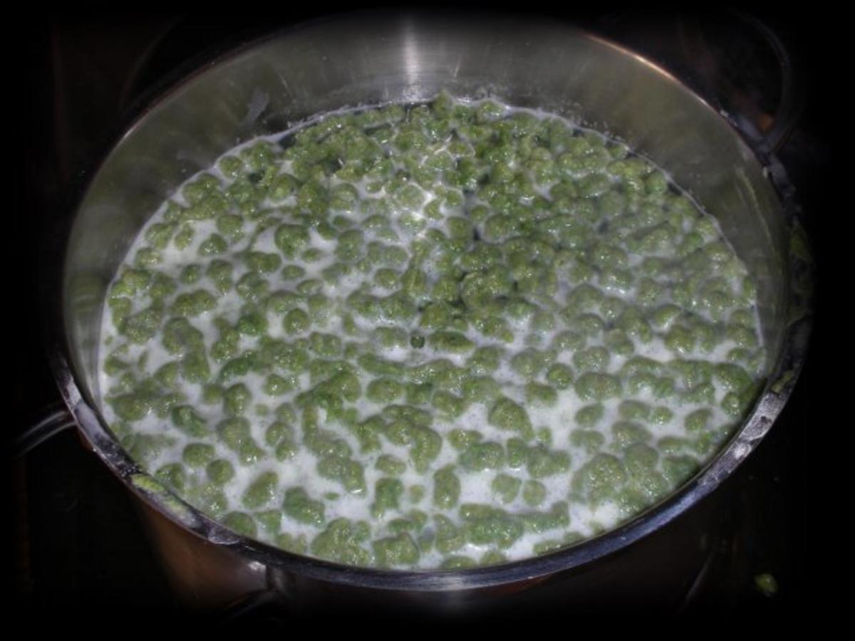 Spinat Spätzle mit Gorgonzolasauce und Spiegelei - einfach - von Noriana