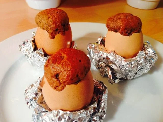 Schokokuchen im Ei - Rezept