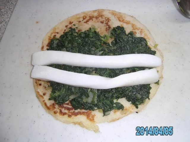 Tintenfisch in Pfannkuchen - Rezept