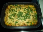 Fischfilet schwimmt davon mit gebratenem Champignon - Rezept
