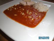 Tomatensuppe an Reis und Pute - Rezept