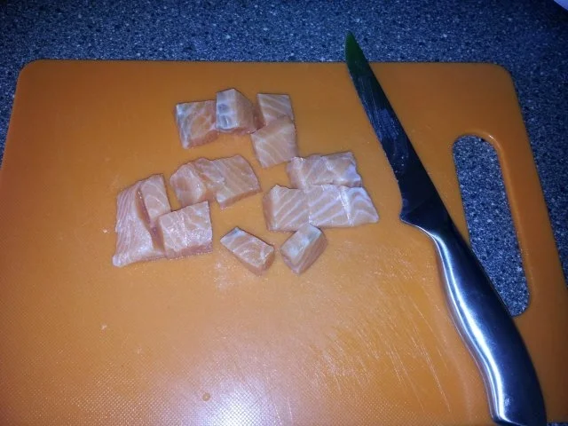 Fisch: Lachs in Dill -  Sahne - Soße zu Bandnudeln - Rezept - Bild Nr. 2