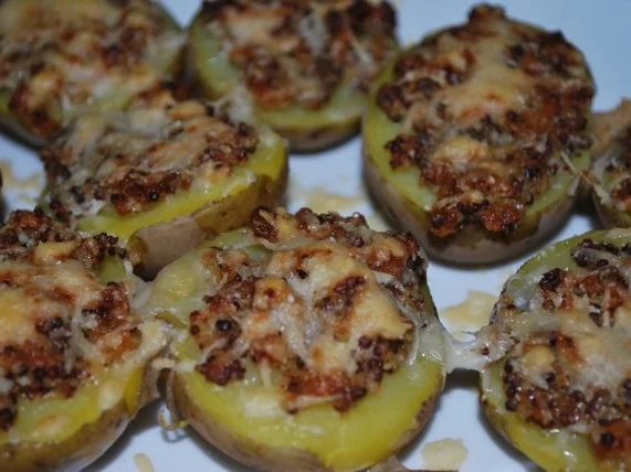 Ofenkartoffeln mit Senf-Parmesan-Kruste - Rezept