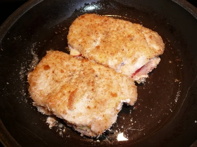 Rezept: Hessische Apfel - Schnitzel an Gemüse - Spagetti und Sesamkartoffel - Ecken. Bild Nr. 9 Hessische Apfel - Schnitzel an Gemüse - Spagetti und Sesamkartoffel - Ecken. - Rezept - Bild Nr. 9