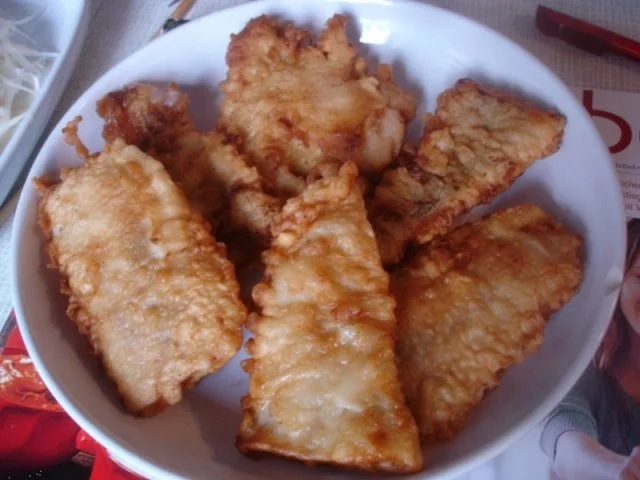 Rezept: Spargel mit Seelachsfilet im Bierteig, Petersilienkartoffeln und Sauce Hollandaise Bild Nr. 22 Spargel mit Seelachsfilet im Bierteig, Petersilienkartoffeln und Sauce Hollandaise - Rezept - Bild Nr. 22