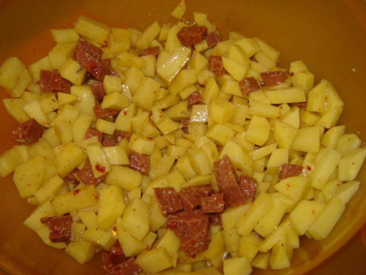 Kartoffeln mit Sucuk aus dem Backofen - Rezept - Bild Nr. 5