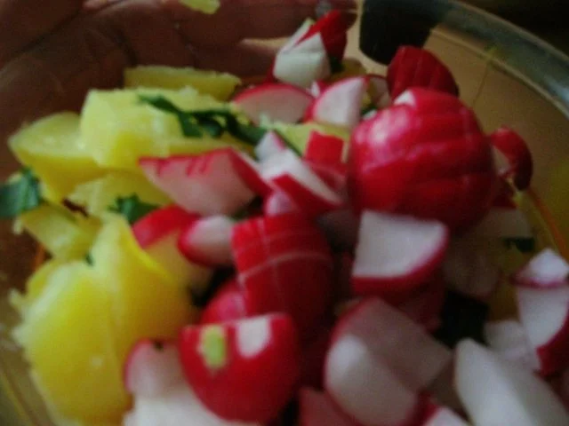 Rezept: Kabeljaufilet mit Bärlauch-Radieschen Kartoffelsalat Bild Nr. 6 Kabeljaufilet mit Bärlauch-Radieschen Kartoffelsalat - Rezept - Bild Nr. 6