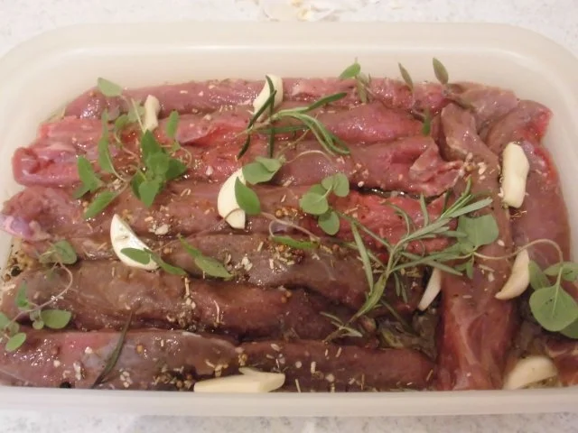 Lammlachse - Gemüsestreifen an Kartoffel Vinaigrette mit überbackenen Kartoffeln - Rezept - Bild Nr. 4