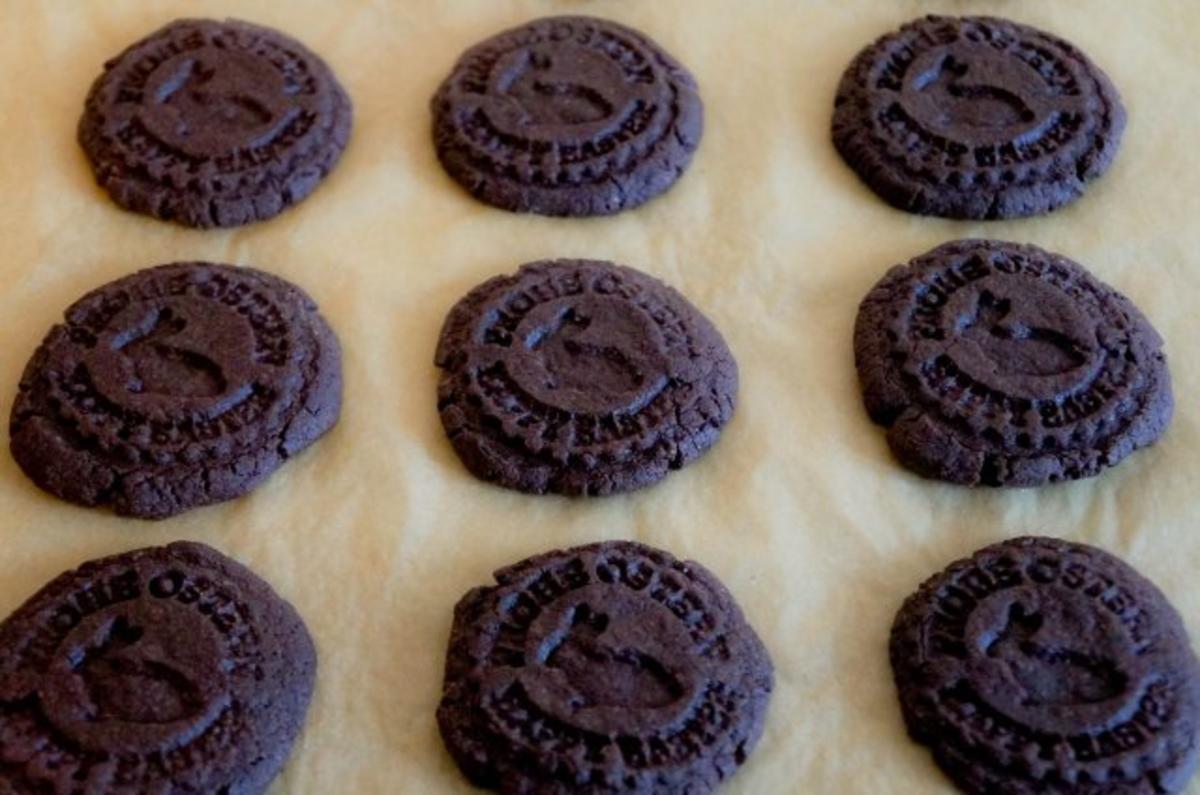 Schokoladen Kekse , gestempelt - Rezept