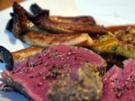 Rinderfilet NT, Rotweinsauce, Kräuterpolenta-Schnitten, Kräuterseitlinge - Rezept