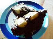 Schoko-Birnenkuchen mit Eierlikör - Rezept