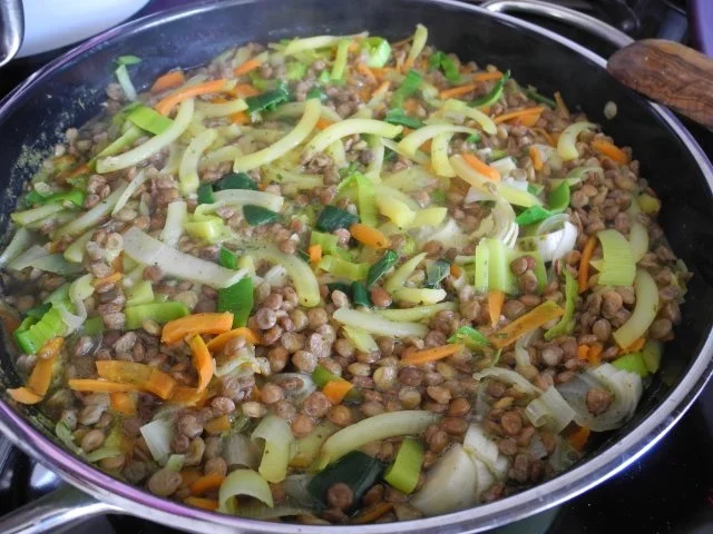 Vegan : Bunter Linsen - Topf - Rezept