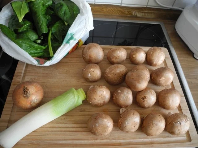 Beilage : Porree - Spinat - Champignons - Rezept - Bild Nr. 2