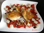 Hähnchenbrustfilet auf Erdbeer-Spargel-Carpaccio - Rezept