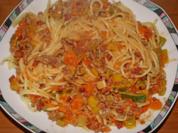 Spaghetti mit Hackfleischsoße - Rezept