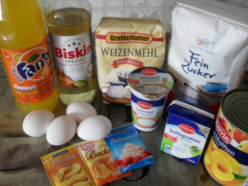 Fantaschnitten mit Pfirsichschmand - einfach - 279 kcal/100g Fantaschnitten mit Pfirsichschmand - einfach - 279 kcal/100g