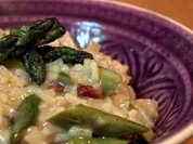 Risotto mit grünem Spargel und getrockneten Tomaten - Rezept