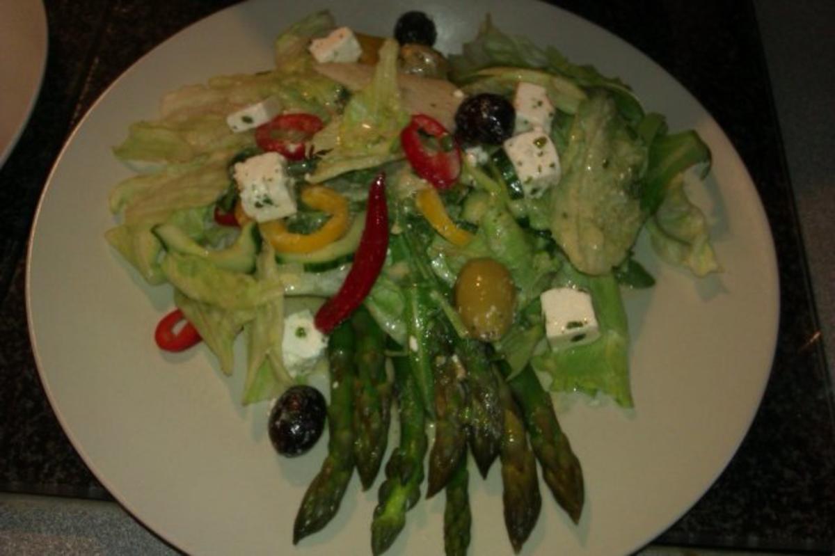 Gemischter Salat mit grünem Spargel - Rezept - Bild Nr. 3
