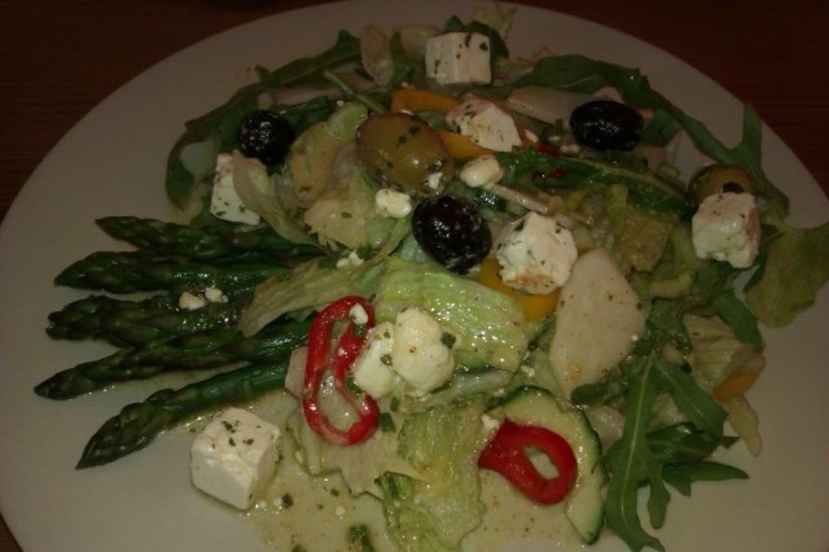 Gemischter Salat mit grünem Spargel - Rezept - Bild Nr. 4
