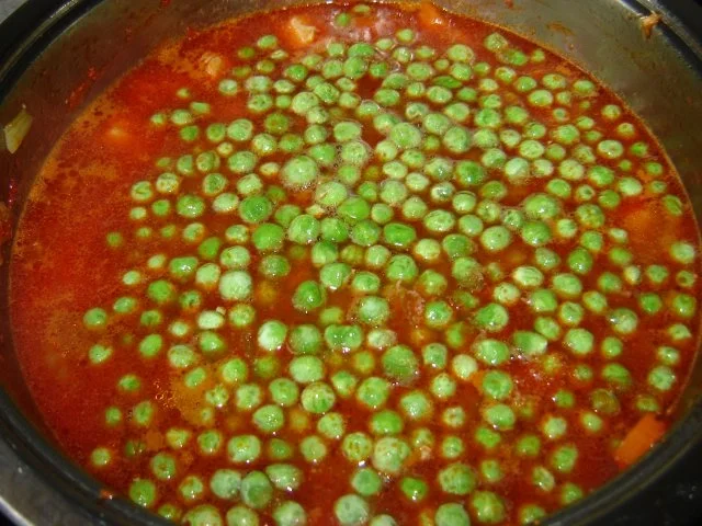 Hähnchenfleisch mit Möhren und Erbsen - Rezept - Bild Nr. 8